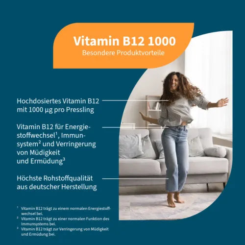 VITAMIN B12 1000 Methylcobalamin bioactive vegan 180 pcs