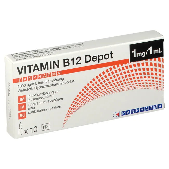 VITAMIN B12 DEPOT PANPHARMA 1000 g injection ELIVERA UK VITAMIN B12 DEPOT PANPHARMA 1000 g injection ELIVERA UK