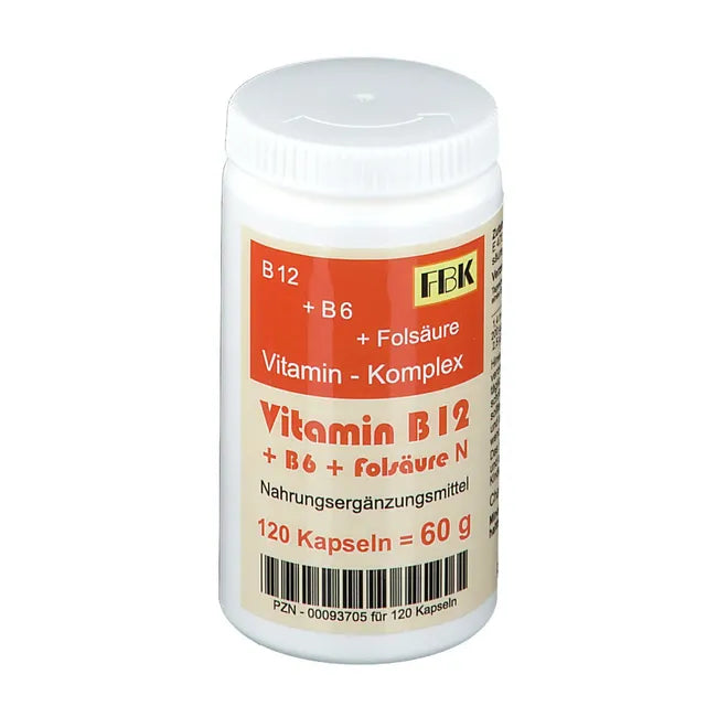 VITAMIN B12+B6+Folic acid complex N capsules UK