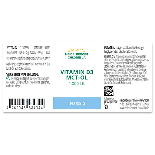 VITAMIN D3 MCT oil 1000 IU oral drops