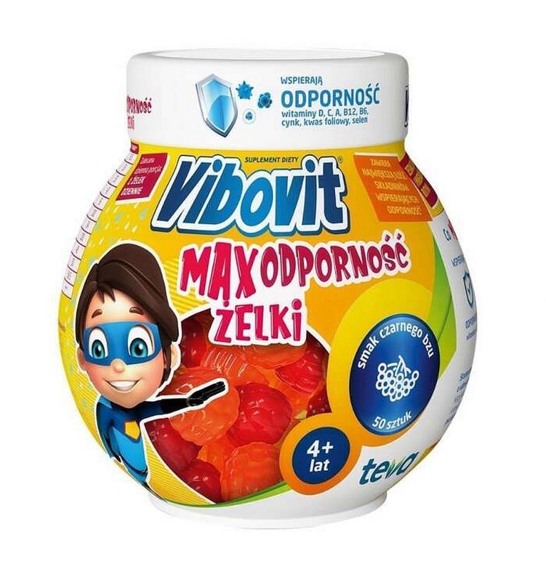 Vibovit Max immunity x 50 jellies full of vitamins for children 4years