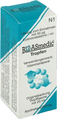 Vitamin B12 ASMEDIC cyanocobalamin drops UK