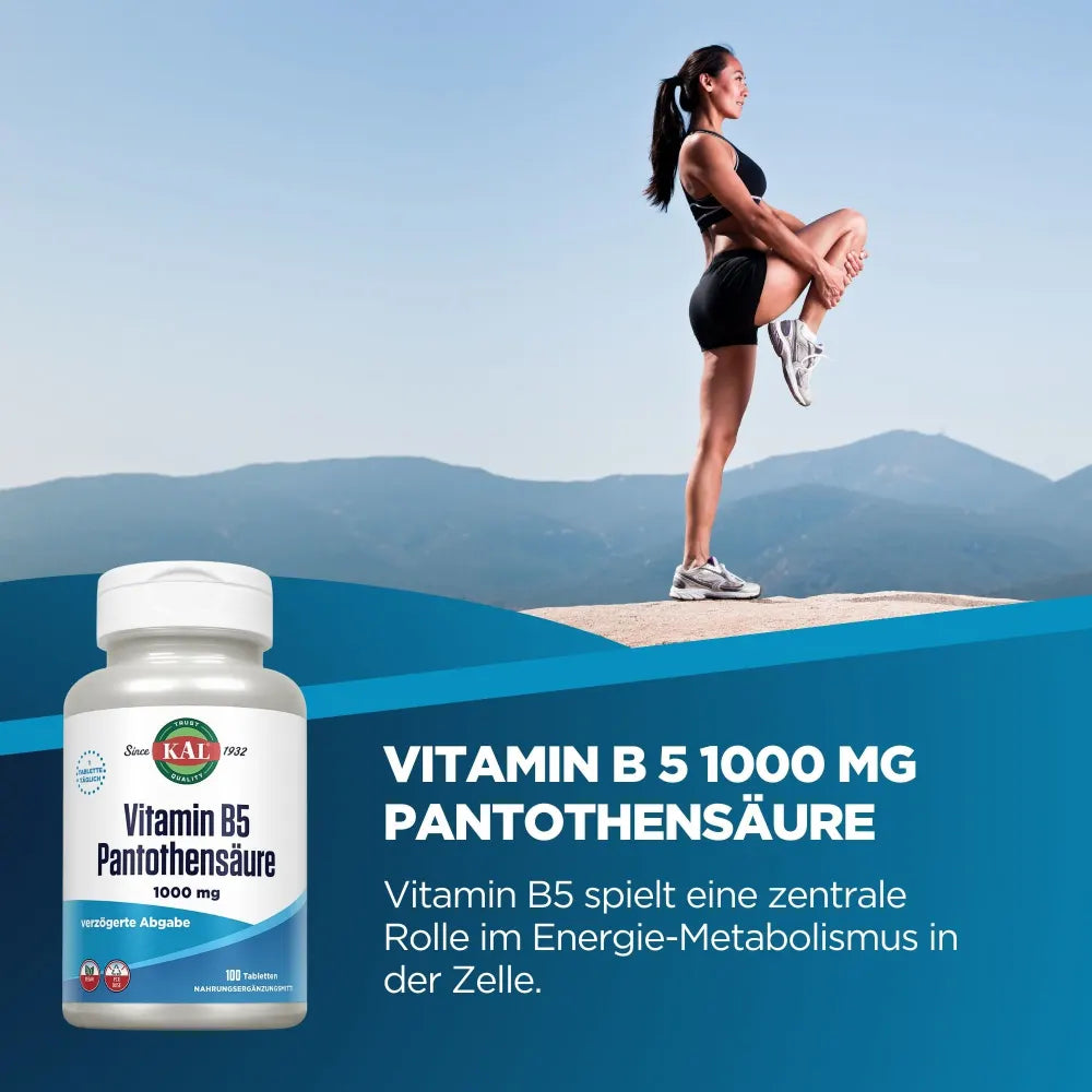 Vitamin B5 1000 mg Tablets, 100 tablets