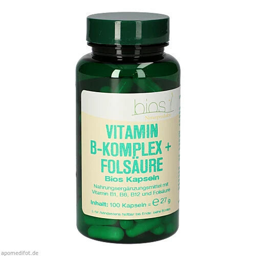 Vitamin B Complex + Folic Acid Bios Capsules 100 count