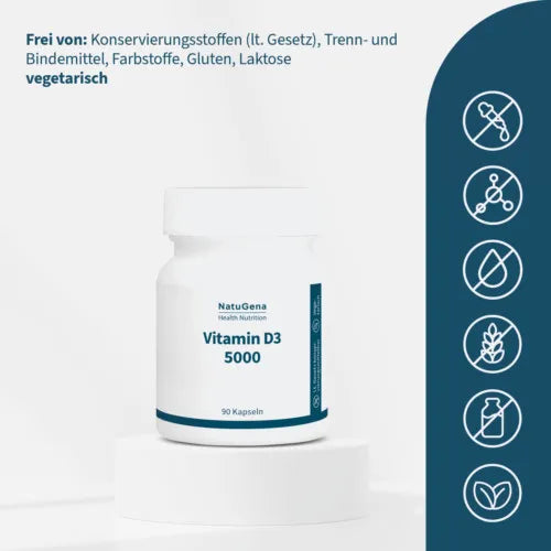 Vitamin D3 5000 IU Capsules, 90 count
