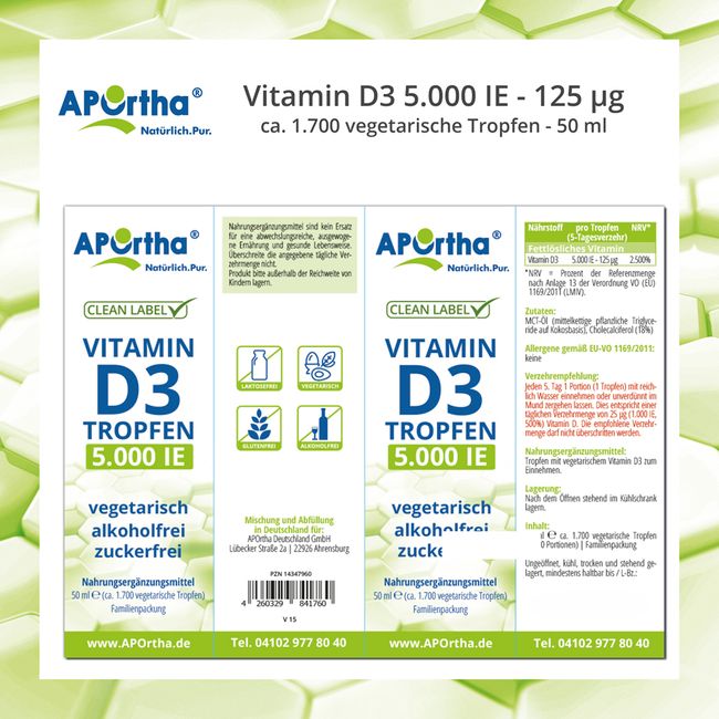 Vitamin D3 drops 5,000 IU 125 µg