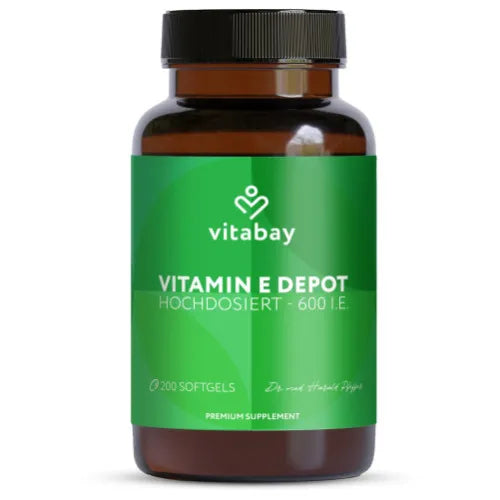 Vitamin E 600 IU Depot, vegan, high-dose, softgel, 200 tablets