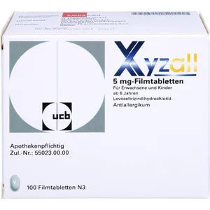Allergic rhinitis, hives (urticaria), XYZALL film-coated tablets