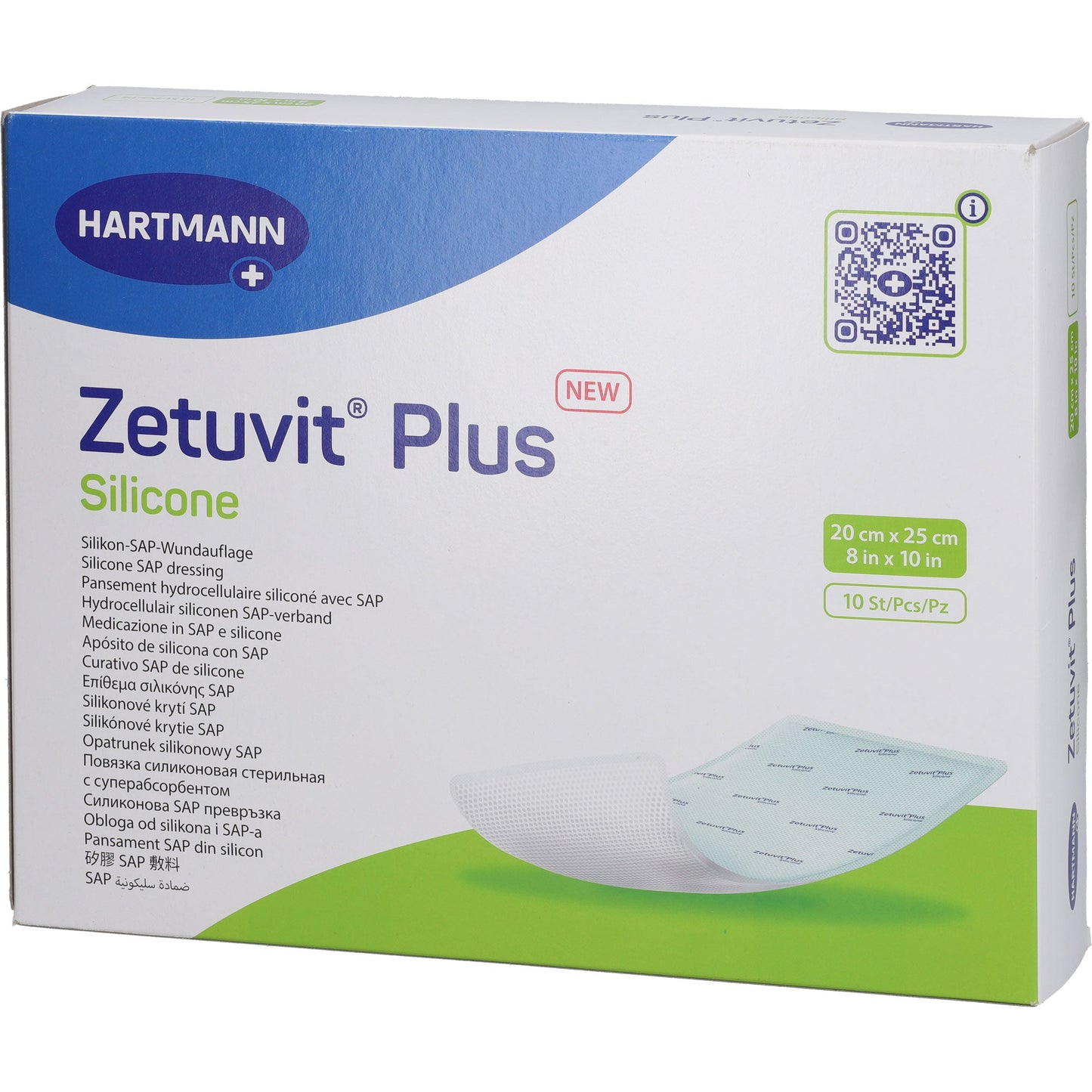 ZETUVIT Plus Silicone sterile 20x25 cm