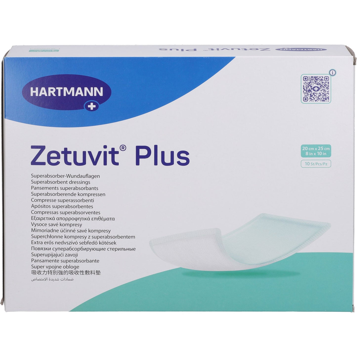 ZETUVIT Plus extra-strong suction compress sterile 20x25 cm