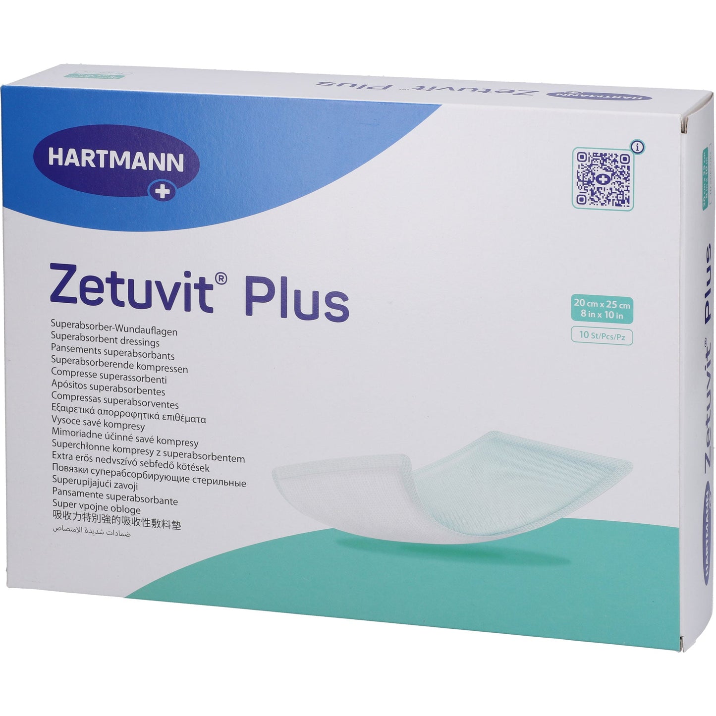 ZETUVIT Plus extra-strong suction compress sterile 20x25 cm