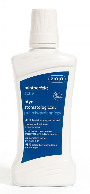 ZIAJA MINTPERFEKT ACTIV Anti-caries dental fluid 500 ml
