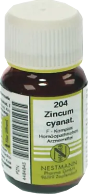 ZINCUM CYANATUM F complex NESTMANN No. 204 tablets UK