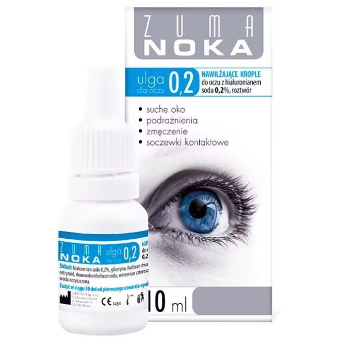 ZUMA relief eye drops 0,2% 10ml, sodium hyaluronate eye drops