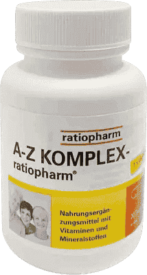 A-Z vitamins and minerals ratiopharm complex UK