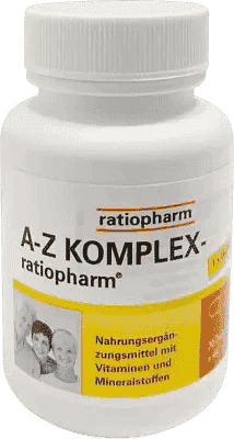 A-Z vitamins and minerals ratiopharm complex UK