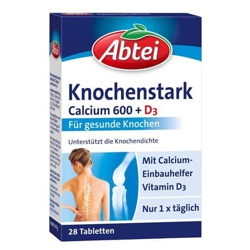 ABBEI Bone Strong Calcium 600+D3 tablets UK