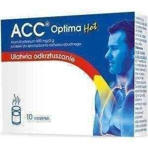 ACC OPTIMA HOT 0.6g / 3g x 10 sachets, acc sandoz UK