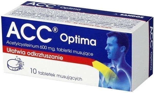 ACC optima, respiratory diseases, acetylcysteine UK