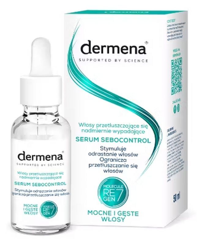 accelerates hair regrowth by 100% DERMENA SEBOCONTROL Serum
