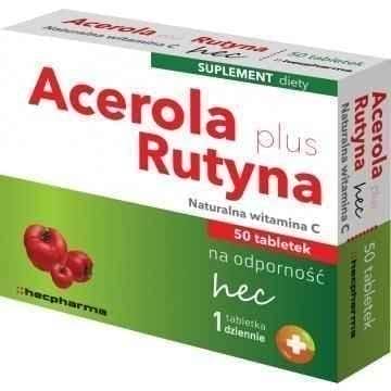 Acerola Plus Rutin natural vitamin C x 50 tablets UK