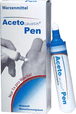 ACETOCAUSTIN wart treatment Pen, monochloroacetic acid warts UK