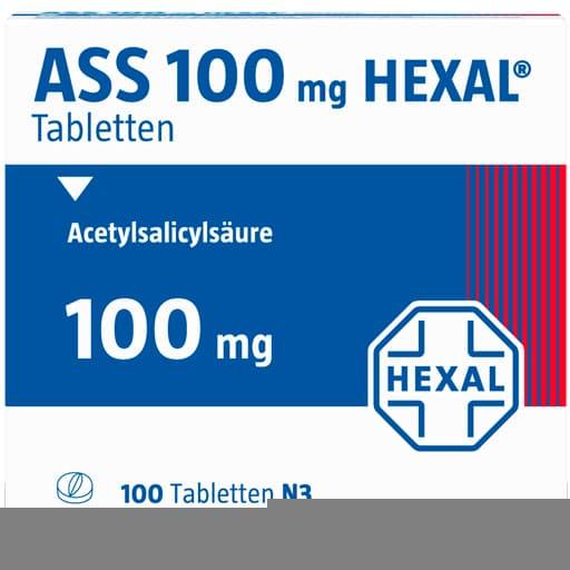 Acetylsalicylic acid, ASS 100 HEXAL tablets UK