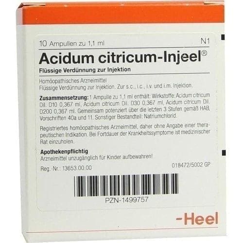 ACIDUM CITRICUM INJEEL, premature aging skin, arteriosclerosis, cerebral sclerosis UK