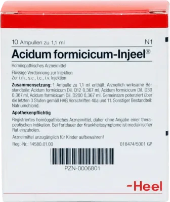 ACIDUM FORMICICUM INJEEL ampoules UK