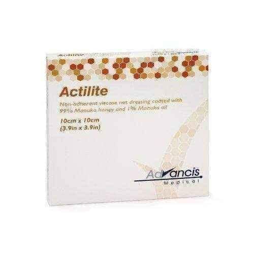 ACTILITE Dressings with Manuka Honey 10cm x 10cm x 1 unit UK