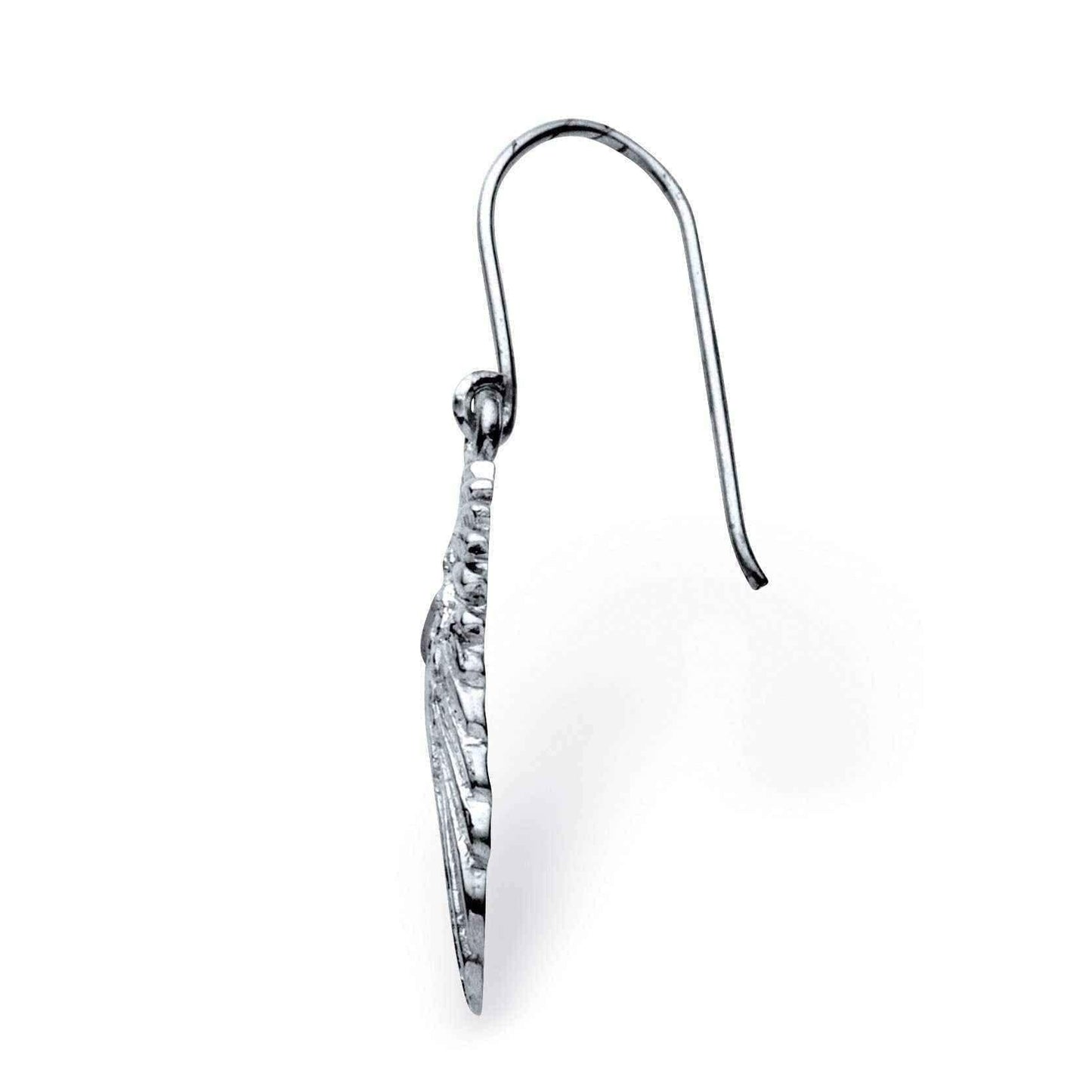 Angel Wing Drop Earrings in .925 Sterling Silver Tailored UK
