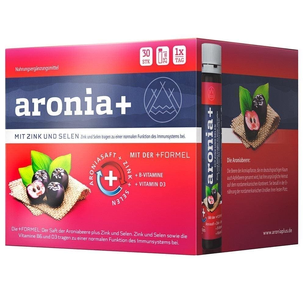 ARONIA+, vitamins and minerals, zinc, selenium, vitamin B12 ampoules UK