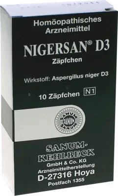 Aspergillus niger, aspergillus niger skin infection, NIGERSAN D 3 suppositories UK