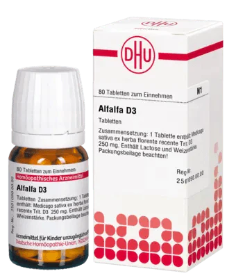 Asthma, osteoarthritis, rheumatoid arthritis, diabetes, upset stomach, ALFALFA D 3 tablets UK