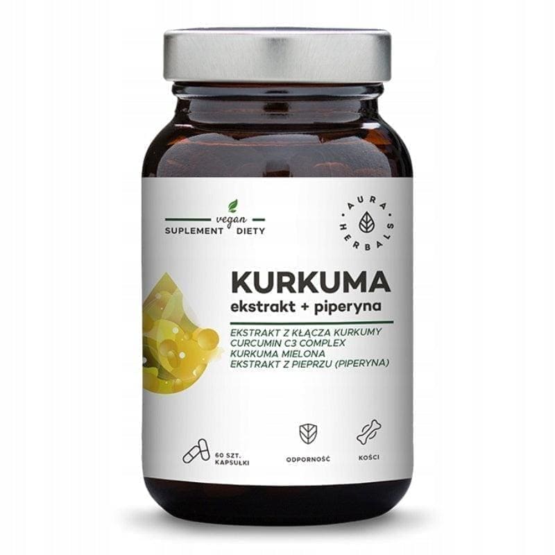 AURA HERBALS Turmeric extract, piperine UK