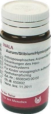AURUM, STIBIUM, Hyoscyamus Globules 20 g cardiovascular system diseases UK