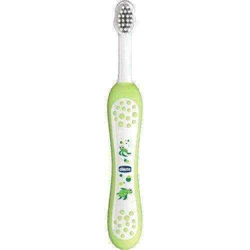 Baby toothbrush, CHICCO Toothbrush green 6m + x 1 piece UK