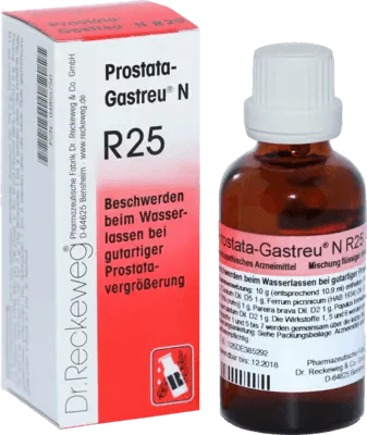 Benign prostate enlargement, PROSTATA-GASTREU N R25 mixture UK