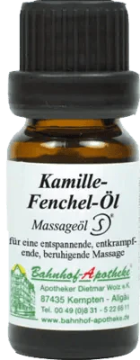 Bergamot, rosewood, almond oil, sunflower oil, CHAMOMILE FENNEL Oil UK