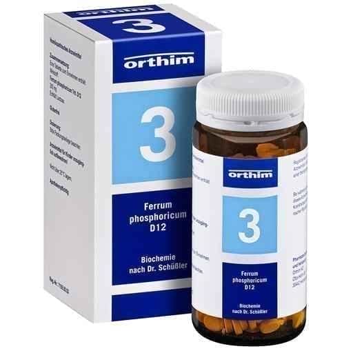 BIOCHEMISTRY Orthim 3 Ferrum phosphoricum D 12 tabl. 400 pcs UK