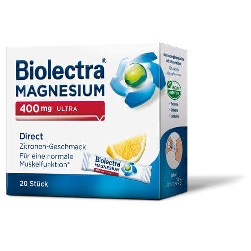 BIOLECTRA Magnesium 400 mg Ultra Direct Lemon UK