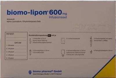 BIOMO-lipon 600 mg diabetic polyneuropathy ampoules UK