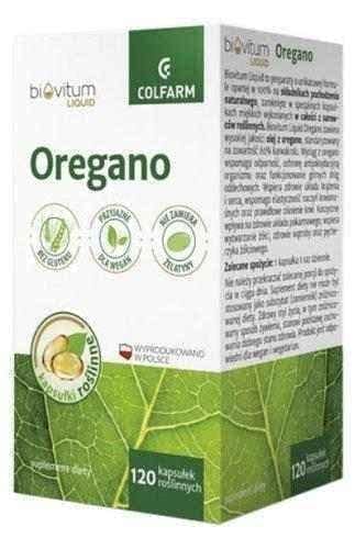 Biovitum Liquid Oregano x 120 capsules, carvacrol UK