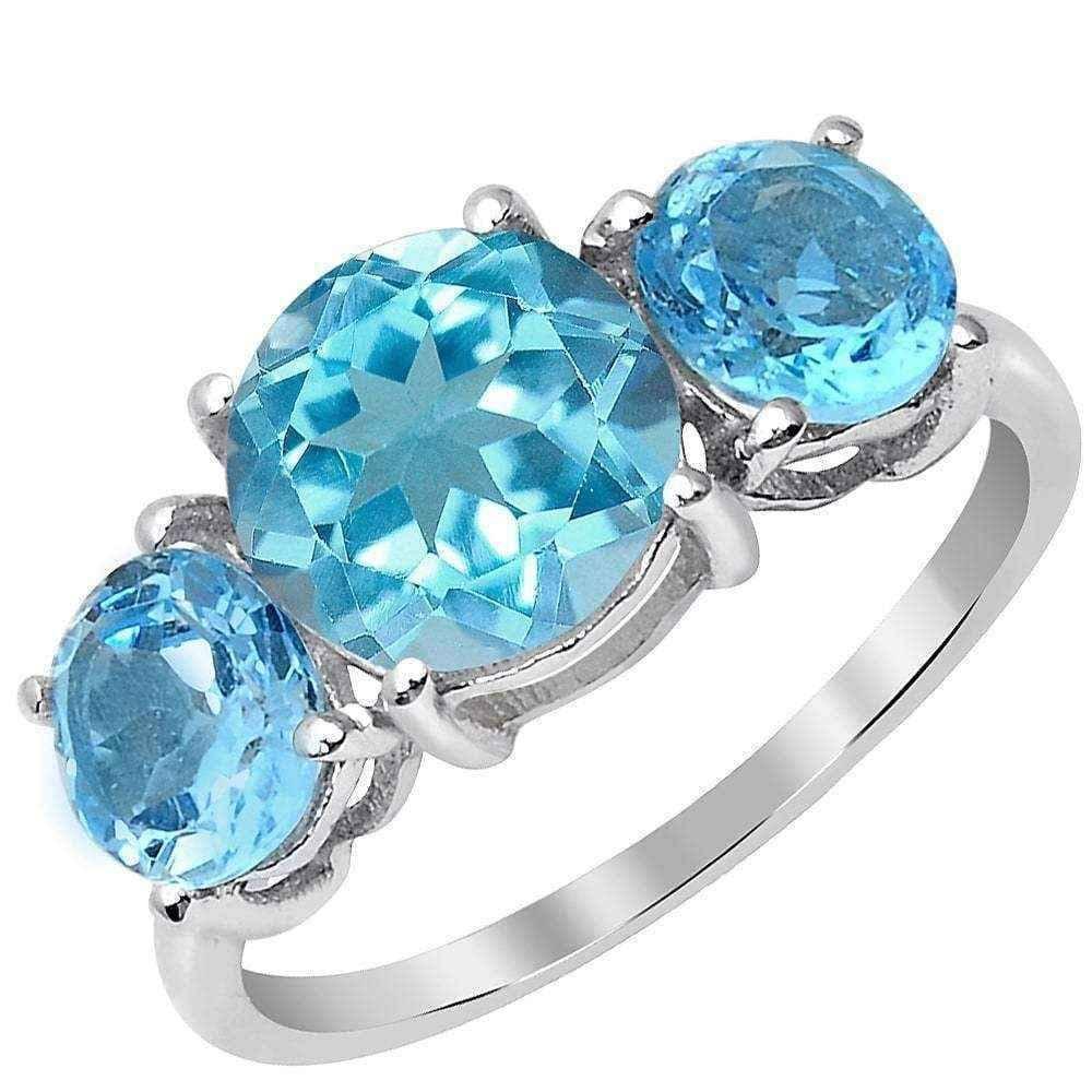 Blue topaz engagement ring UK