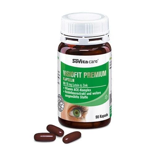 blueberry, zeaxanthin, lutein & zinc, SOVITA CARE Visiofit Premium capsules UK