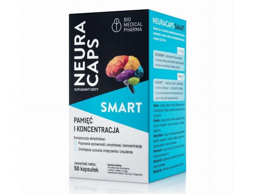 Brahmi, Avena Sativa, Ginko Biloba, NEURACAPS SMART Memory and Concentration UK