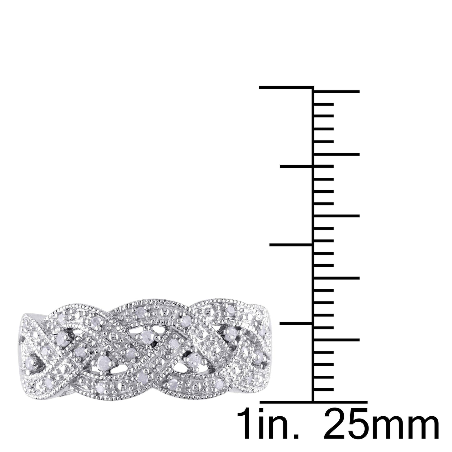 Braided diamond ring UK