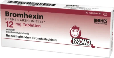 BROMHEXINE, lug diseases, Hermes 12 mg tablets UK