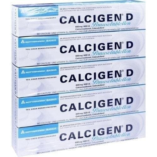 CALCIGEN D, Calcium carbonate, vitamin D3 effervescent tablets UK