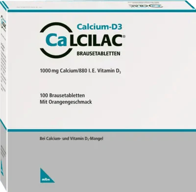 Calcium carbonate, colecalciferol, CALCILAC effervescent tablets UK